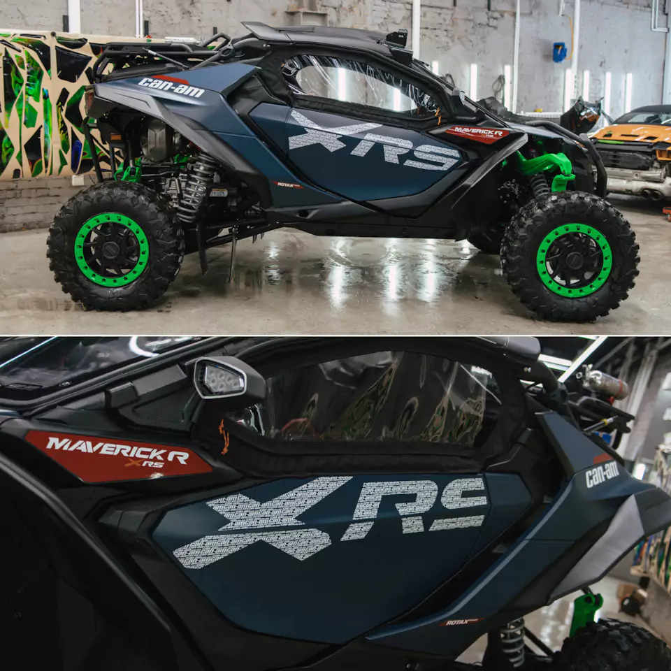 Оклеили багги BRP CAN-AM Maverick R X RS в яркую винилографию!